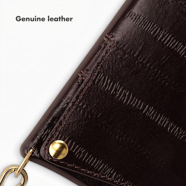 Selencia Nova Real Leather Back Cover with Card Holder Apple iPhone 15 Pro - Dark Chocolate