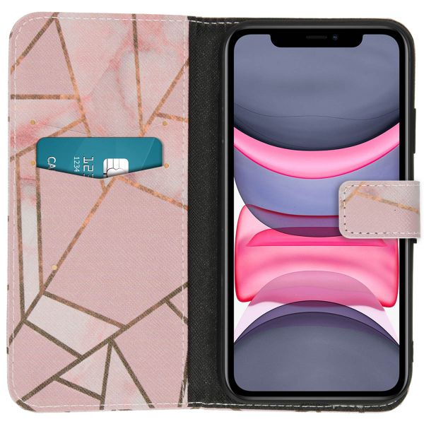 imoshion Design Softcase Bookcase iPhone 11 - Pink Graphic