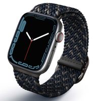 Uniq Aspen Designer Edition Braided bandje Apple Watch Series 1 t/m 10 / SE / Ultra (2) (44/45/46/49 mm) - Obsidian Blue