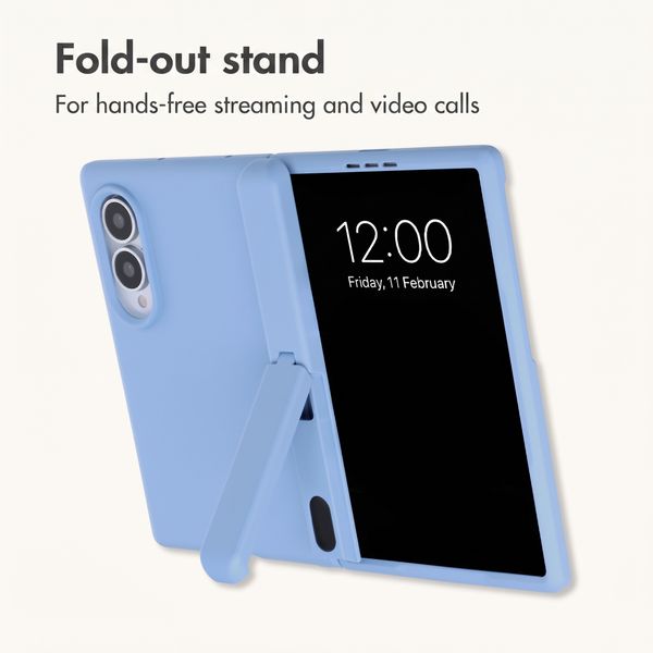 imoshion Colour Back Cover with Stand Samsung Galaxy Z Fold 8 - Light Blue
