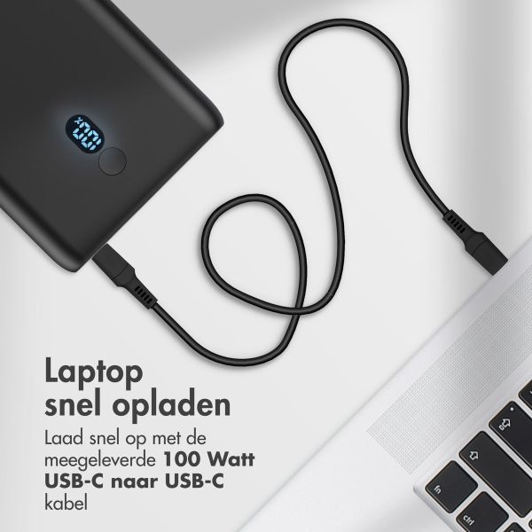 imoshion Laptop Powerbank 20.000 mAh - Quick Charge en Power Delivery - 100W - Zwart