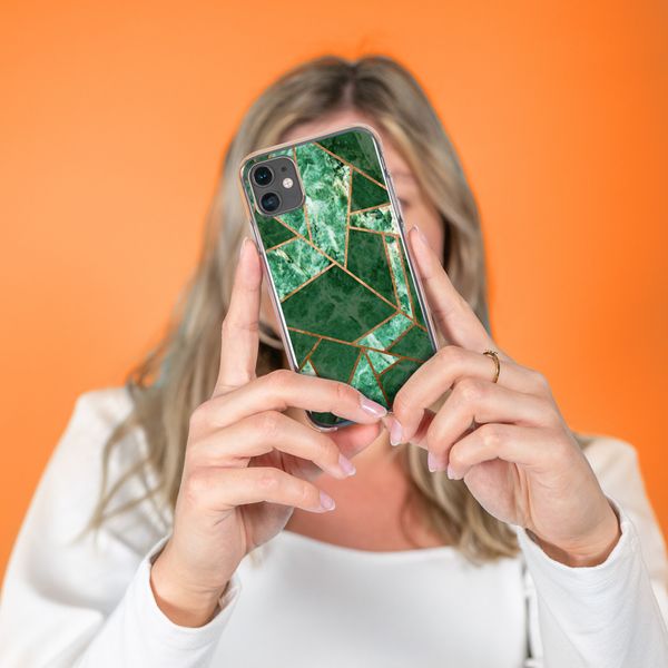 imoshion Design hoesje Samsung Galaxy A21s - Grafisch Koper / Groen