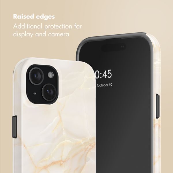 Selencia Vivid Back Cover with MagSafe Apple iPhone 15 - Golden Beige Marble