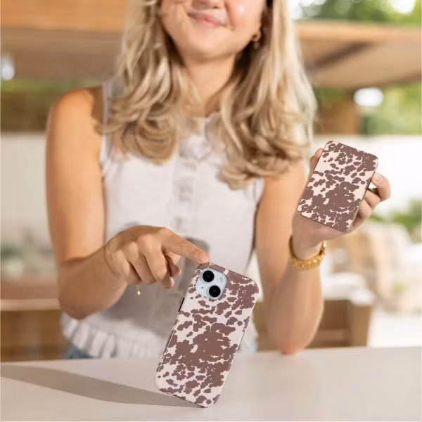 Selencia Vivid MagSafe Powerbank 5.000 mAh - Draadloze Powerbank - MagSafe en Qi2 - Desert Gold / Country Moo'd