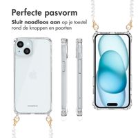 imoshion Backcover met koord + armband iPhone 15 - Parels