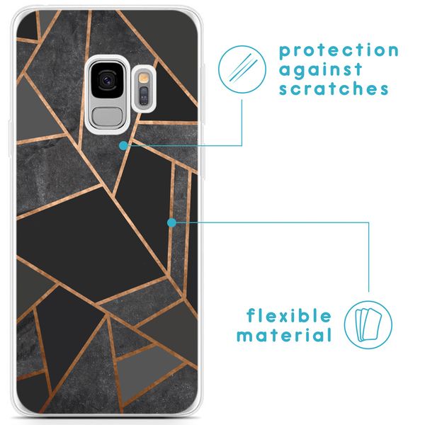 imoshion Design hoesje Samsung Galaxy S9 - Grafisch Koper / Zwart