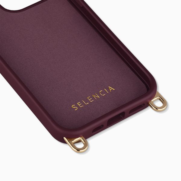 Selencia Rivièra MagSafe Backcover met afneembare haakjes Apple iPhone 13 Pro - Bold Burgundy