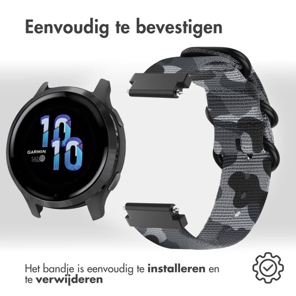 imoshion Rugged Nylon bandje  - Universeel 22 mm aansluiting - Donkergrijs