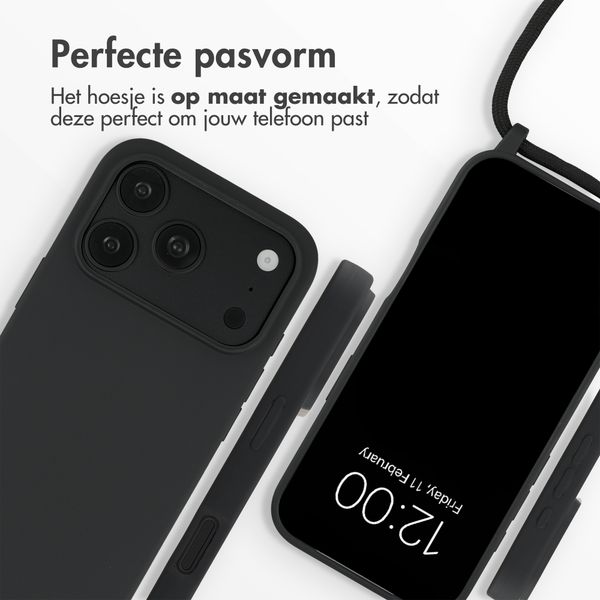 imoshion Siliconen hoesje met koord Apple iPhone 18 Pro / 17 Pro - Zwart