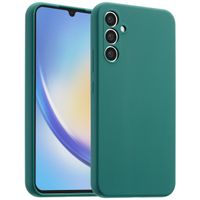 Accezz Liquid Silicone Backcover Samsung Galaxy A34 (5G) - Donkergroen