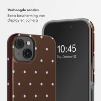 Selencia Vivid Backcover met MagSafe Apple iPhone 14 - Happy Dots Chocolate