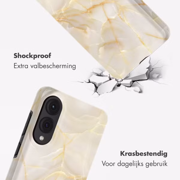 Selencia Vivid Backcover Samsung Galaxy S25 Edge - Golden Beige Marble