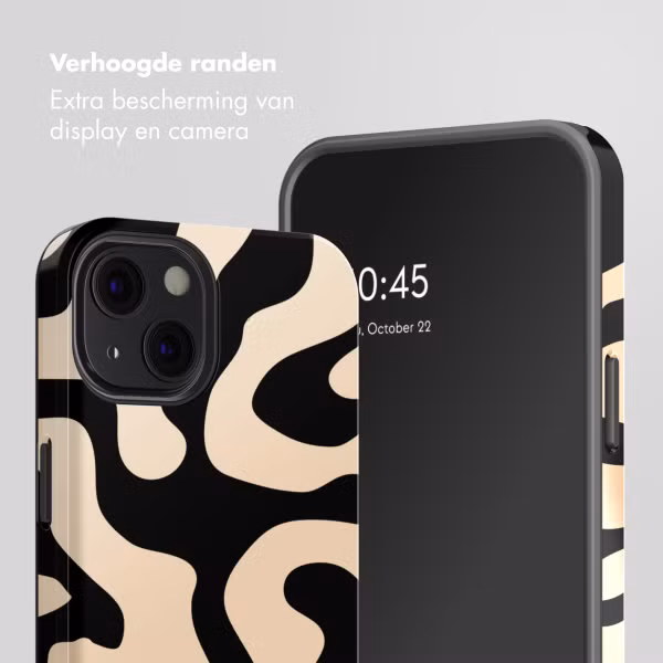 Selencia Vivid Backcover met MagSafe Apple iPhone 13 - Art Wave Black