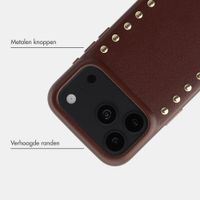 Selencia Studs Backcover met MagSafe Apple iPhone 18 Pro / 17 Pro - Cacao Crush