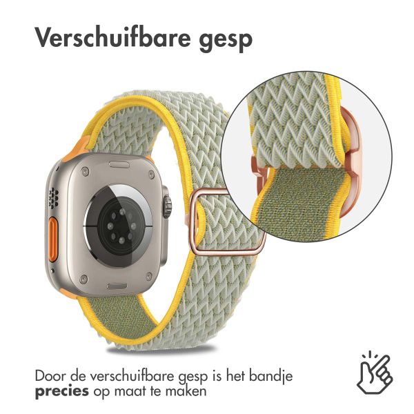 imoshion Elastisch nylonbandje Apple Watch Series 1 t/m 11 / SE / Ultra (44/45/46/49 mm) - Lichtgroen