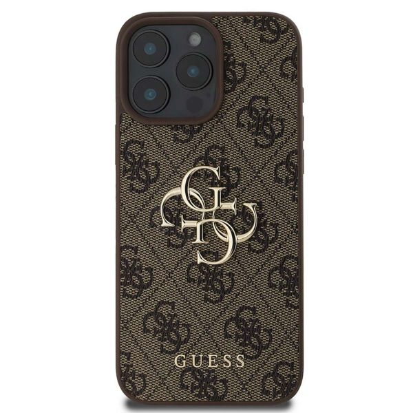 Guess 4G Metal Logo Backcover iPhone 16 Pro - Bruin