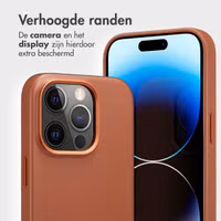 Accezz Leather Bookcase 2-in-1 met MagSafe Apple iPhone 14 Pro - Sienna Brown