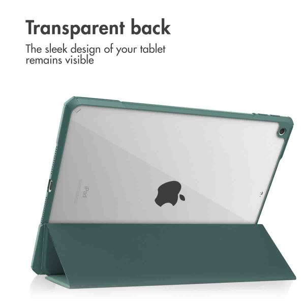 imoshion Trifold Hard Case Book Cover Apple iPad 9 (2021) 10.2 inch / iPad 8 (2020) 10.2 inch / iPad 7 (2019) 10.2 inch - Green