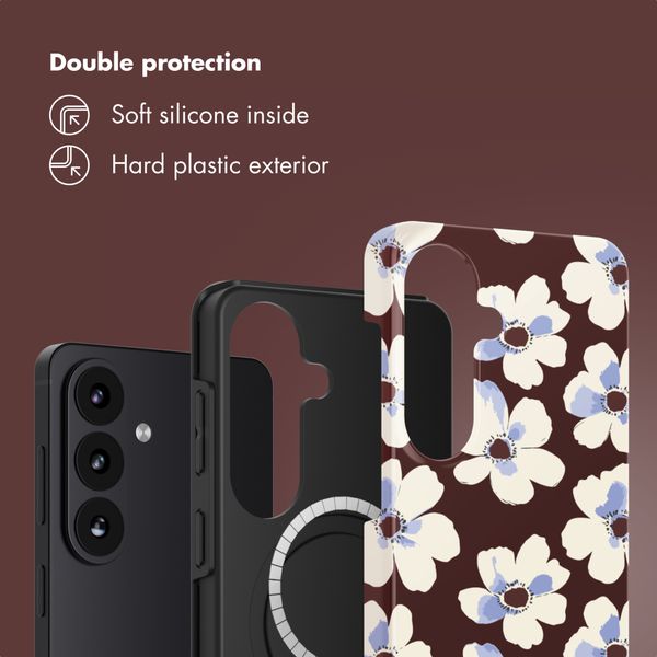 Selencia Vivid Back Cover with MagSafe Samsung Galaxy S26 - Choco Flower Pop