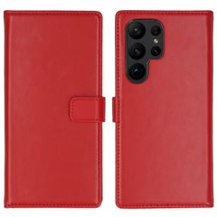 Selencia Echt Leren Bookcase Samsung Galaxy S23 Ultra - Rood