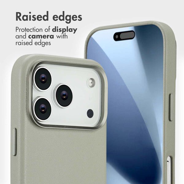 Accezz 2-in-1 Leather Bookcase with MagSafe Apple iPhone 17 Pro - Light Grey