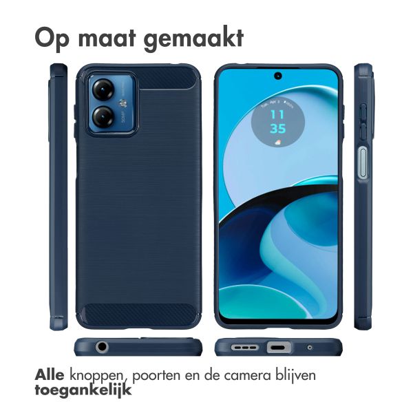 imoshion Brushed Backcover Motorola Moto G14 - Donkerblauw