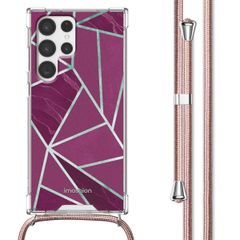 imoshion Design hoesje met koord Samsung Galaxy S22 Ultra - Bordeaux Graphic