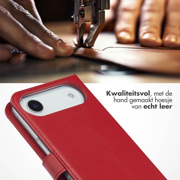 Selencia Echt Leren Bookcase Apple iPhone Air - Rood