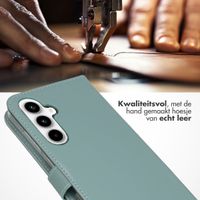 Selencia Echt Leren Bookcase Samsung Galaxy A55 - Air Blue