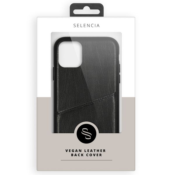 Selencia Vayu Vegan Lederen Backcover Apple iPhone 12 (Pro) - Zwart