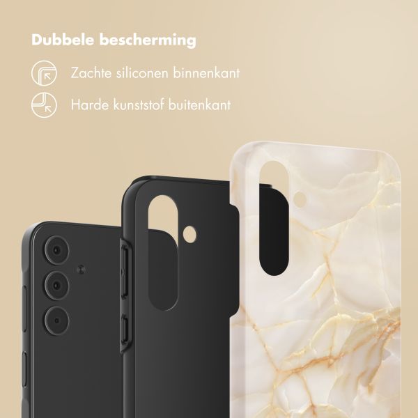 Selencia Vivid Tough Backcover Samsung Galaxy A55 - Golden Beige Marble