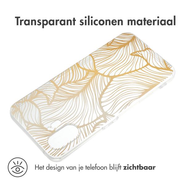 imoshion Design hoesje Nothing Phone (2) - Golden Leaves Transparant