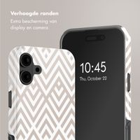 Selencia Vivid Tough Backcover met MagSafe Apple iPhone 16 - Beige Zigzag