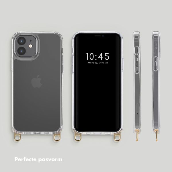 Selencia Backcover met afneembare haakjes Apple iPhone 12 (Pro) - Transparant