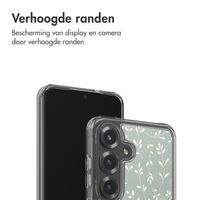 imoshion Design hoesje Samsung Galaxy S25 - Smoke Green Flowers