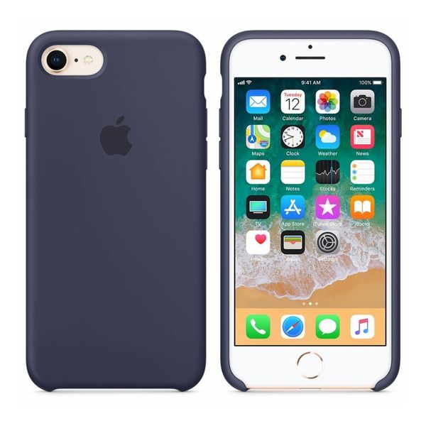 Apple Silicone Backcover Apple iPhone SE (2022 / 2020) / 8 / 7 - Midnight Blue