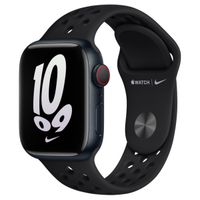 Apple Nike Sport Band Apple Watch Series 1 t/m 9 / SE (38/40/41 mm) | Series 10 / 11 (42 mm) - Zwart
