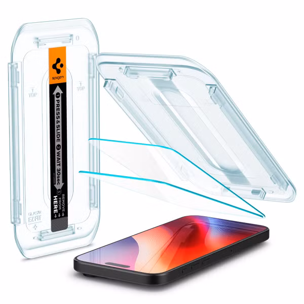 Spigen GLAStR EZ Fit Screenprotector + Applicator 2-pack Apple iPhone 16 Pro Max