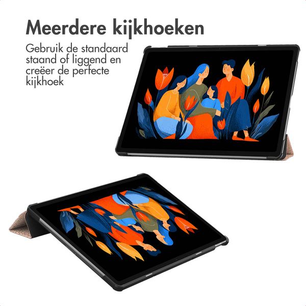 imoshion Trifold Bookcase Lenovo Idea Tab Plus - Rose Gold