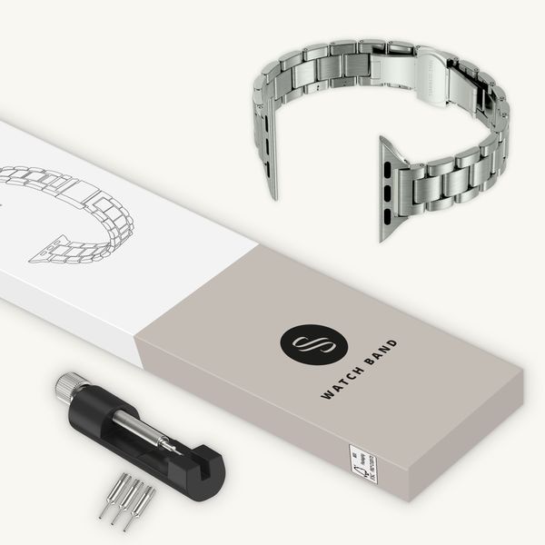Selencia Slim Steel schakelbandje Apple Watch | 38/40/41/42 mm - Zilver