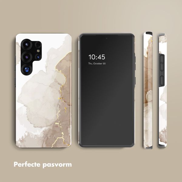 Selencia Vivid Backcover Samsung Galaxy S25 Ultra - Marble Light Brown