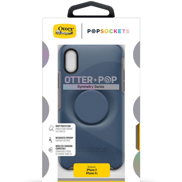 OtterBox Otter + Pop Symmetry Backcover iPhone Xs / X - Blauw