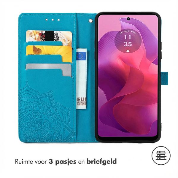 imoshion Mandala Bookcase Motorola Moto G04 / G24 - Turquoise