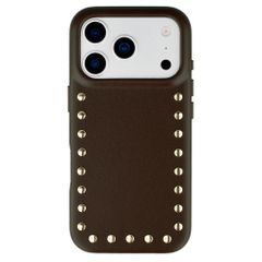 Selencia Studs Backcover met MagSafe Apple iPhone 17 Pro - Cacao Crush