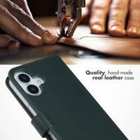 Selencia Genuine Leather Book Case Apple iPhone 17 - Green