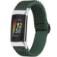 imoshion Elastisch nylon bandje Fitbit Charge 5 / Charge 6 - Groen