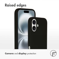 Accezz Liquid Silicone Back Cover with MagSafe Apple iPhone 16 - Black