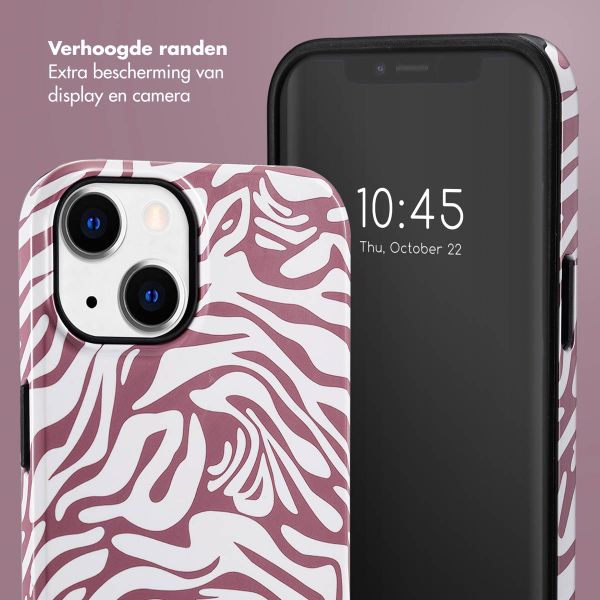 Selencia Vivid Tough Backcover iPhone 14 - Trippy Swirl Dark Rose