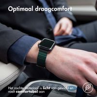 imoshion Magnetisch lederen bandje Apple Watch Series 1 t/m 9 / SE (38/40/41 mm) | Series 10 / 11 (42 mm) - Groen