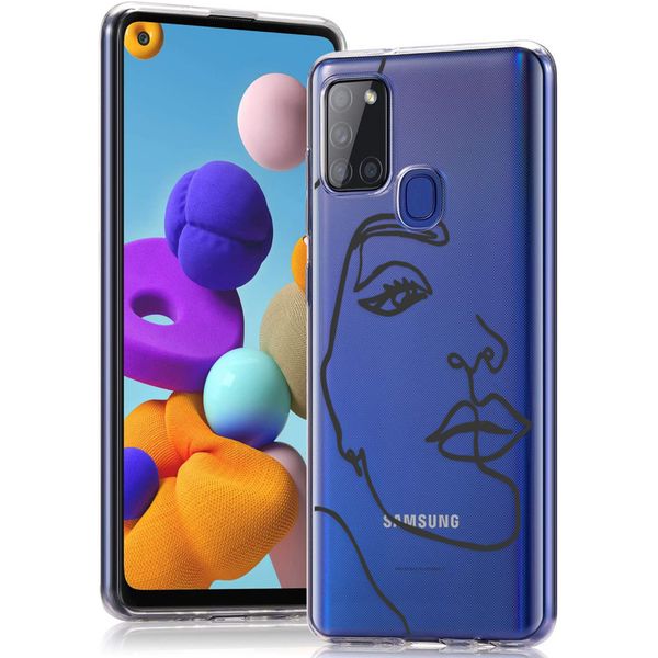 imoshion Design hoesje Samsung Galaxy A21s - Abstract Gezicht